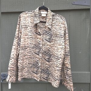 Vintage Animal Print Blouse